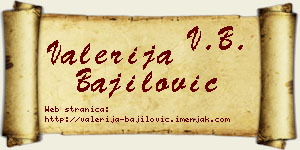Valerija Bajilović vizit kartica